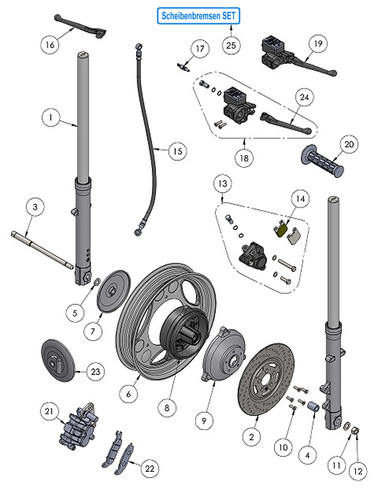 Simson SR50 SR80 Scheibenbremse Scheibenbremse